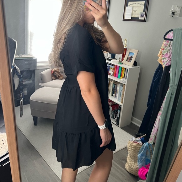 Black Ruffle Dress - Picture 2 of 4